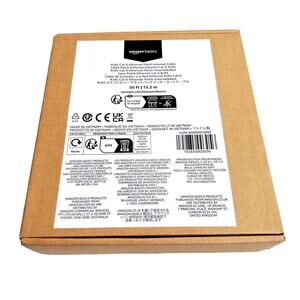 Amazon Basics Cat 6 Gigabit Ethernet Patch Black Cable RJ45 1000Mhz Copper 50 Ft